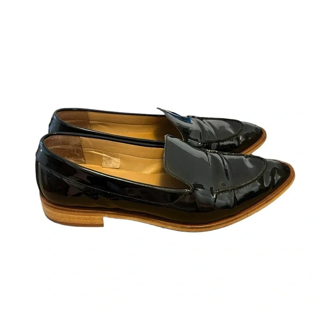 EVERLANE BLACK PATENT LEATHER PREPPY LOAFERS